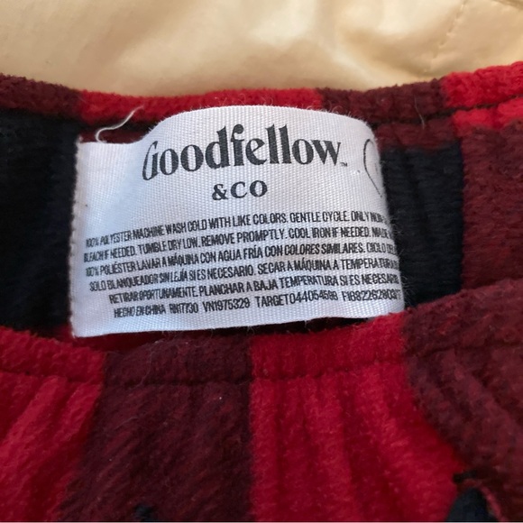 Goodfellow Red & Black Mens Pajama Bottoms Micro Fleece Size S - Picture 4 of 5